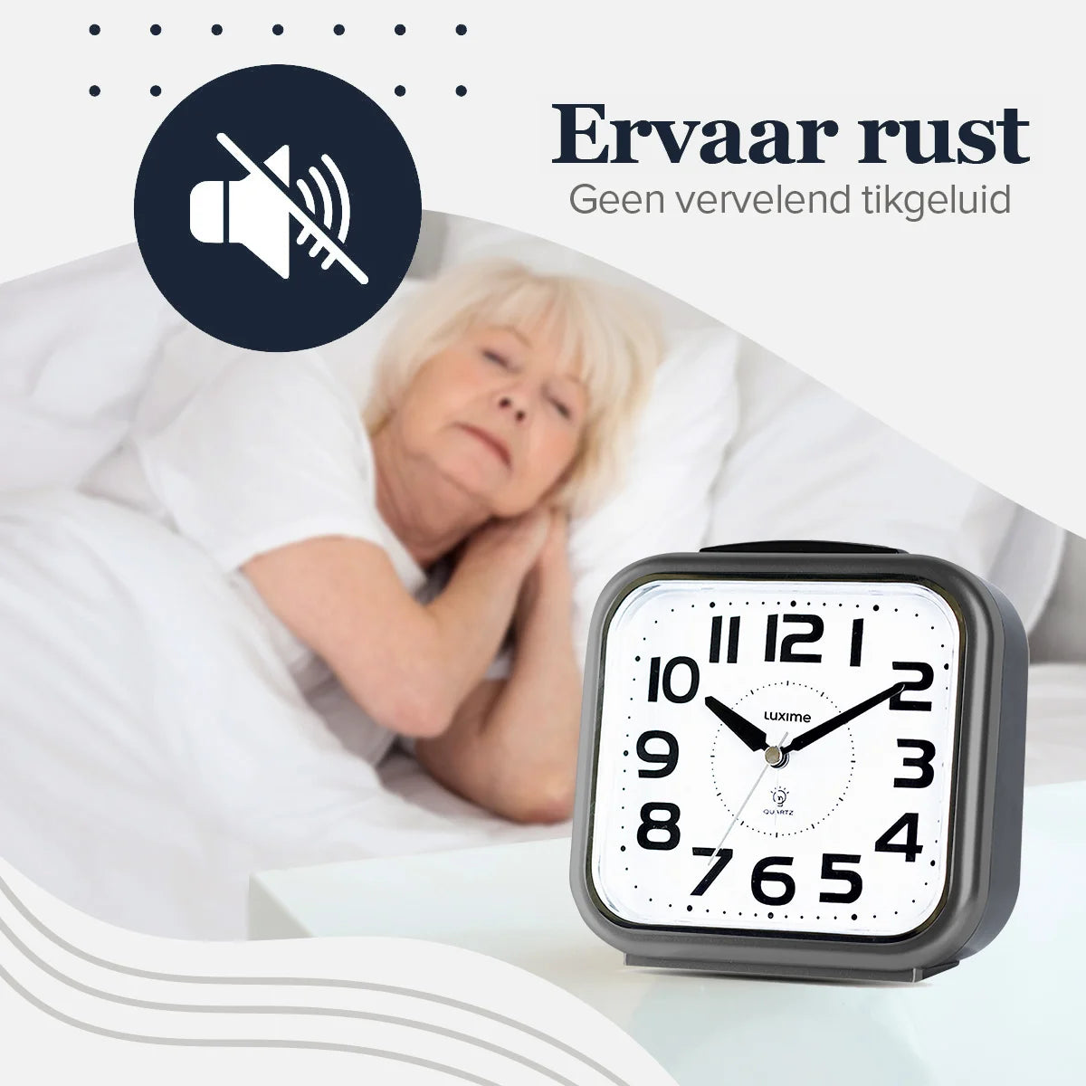 ervaar-rust-grijze-wekker