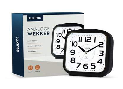 zwarte-analoge-wekker-luxime-verpakking